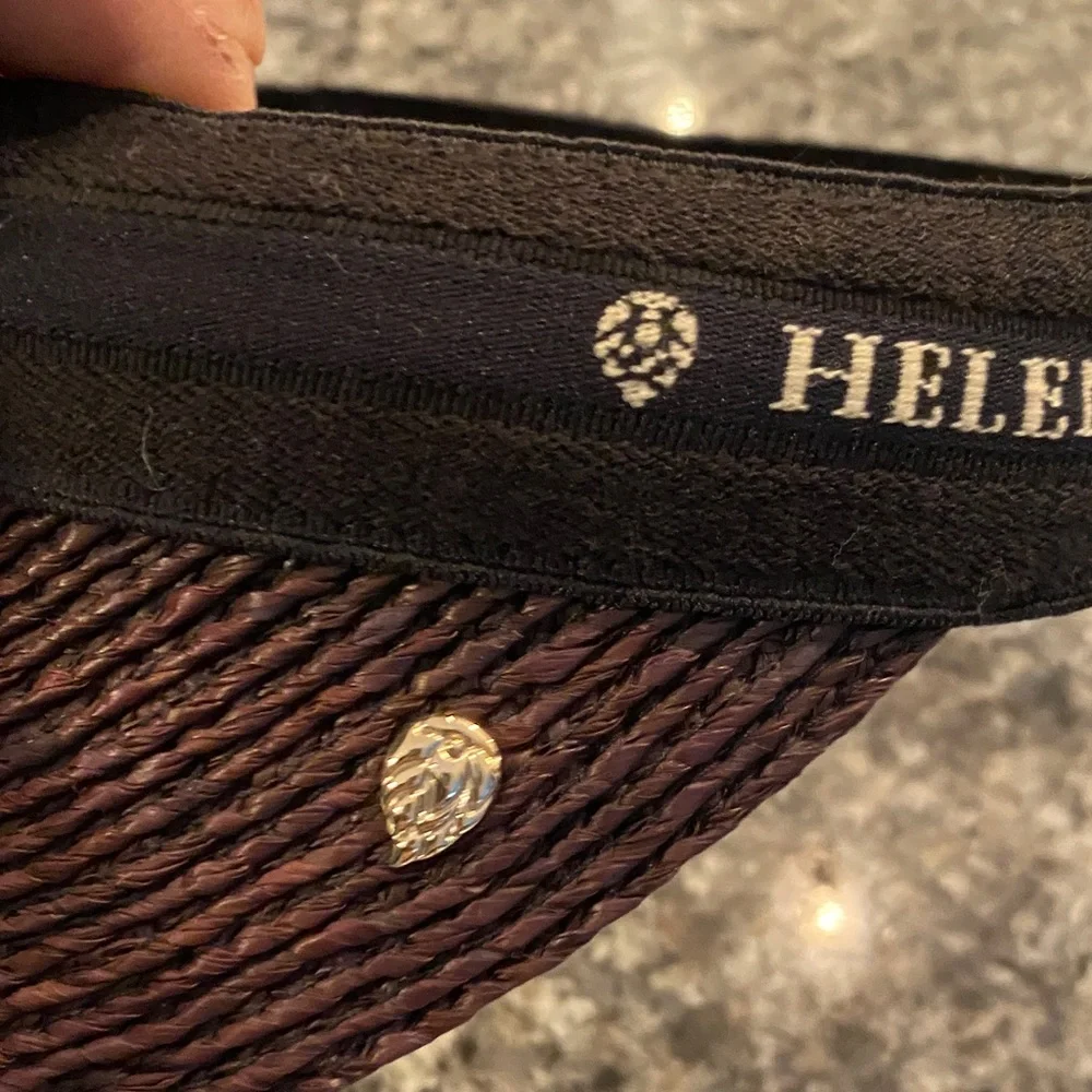 Helen Kaminski Dark Brown Raffia Bianca Visor - Picture 5 of 8